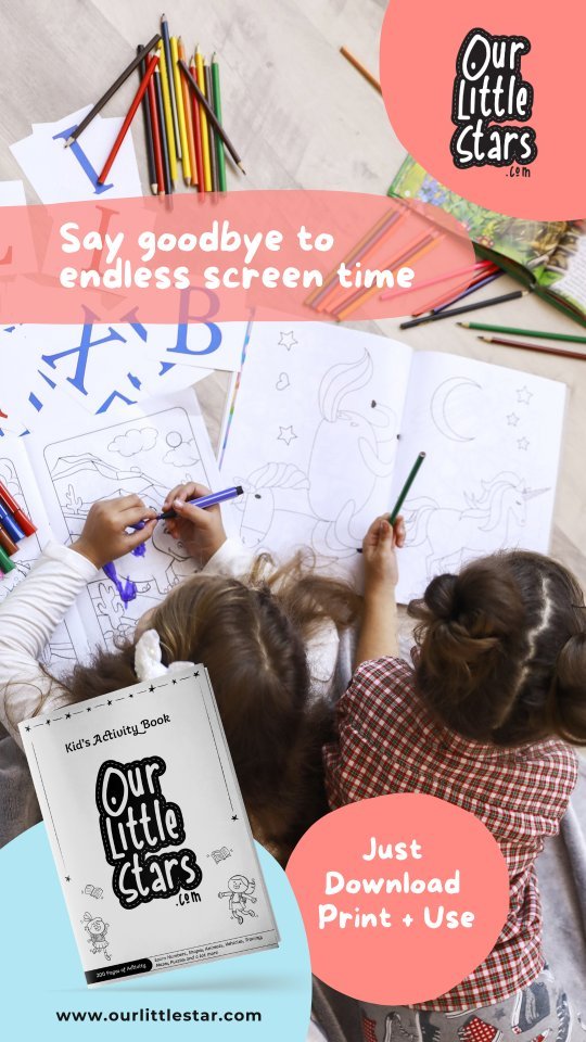 🌈✨ Unplug & Unleash Creativity! 📚👦👧
Say goodbye to endless screen time and hello to colorful adventures with 𝙊𝙪𝙧 𝙇𝙞𝙩𝙩𝙡𝙚 𝙎𝙩𝙖𝙧𝙨 - 𝙆𝙞𝙙𝙨 𝘼𝙘𝙩𝙞𝙫𝙞𝙩𝙮 𝘽𝙤𝙤𝙠! 

✨ Introducing "Our Little Stars" ✨ - the ultimate 200-page activity book crafted just for the little explorers 🌈👶

🌟 Why choose Our Little Stars?
✅ Screen-free entertainment
✅ Educational and fun
✅ Drawing and coloring activities
✅ 𝘼𝙗𝙨𝙤𝙡𝙪𝙩𝙚𝙡𝙮 𝙁𝙍𝙀𝙀!

𝙅𝙪𝙨𝙩 𝘿𝙤𝙬𝙣𝙡𝙤𝙖𝙙, 𝙋𝙧𝙞𝙣𝙩, and watch them transform boredom into a masterpiece! 🎨📚 
No chargers, just crayons! 🖍💡

Ready to ignite your child's imagination? 🚀 
Click the link in our bio to 𝘿𝙊𝙒𝙉𝙇𝙊𝘼𝘿 𝙉𝙊𝙒 and give the gift of endless creativity! 🛒🌈
.
.
.
.
#reels #explore #explorepage #reelsindia #trending #trendingreels #kidsreel #crayon #crayondrawing #downloadnow #parent #kids #book #colouringbook #activitybook #kidsbooks #kidsbookstagram #kidsbook